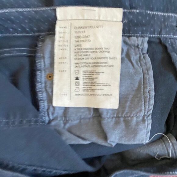 Current/Elliott The Stiletto in Lake Blue Denim Jeans SZ 28 - Picture 9 of 12